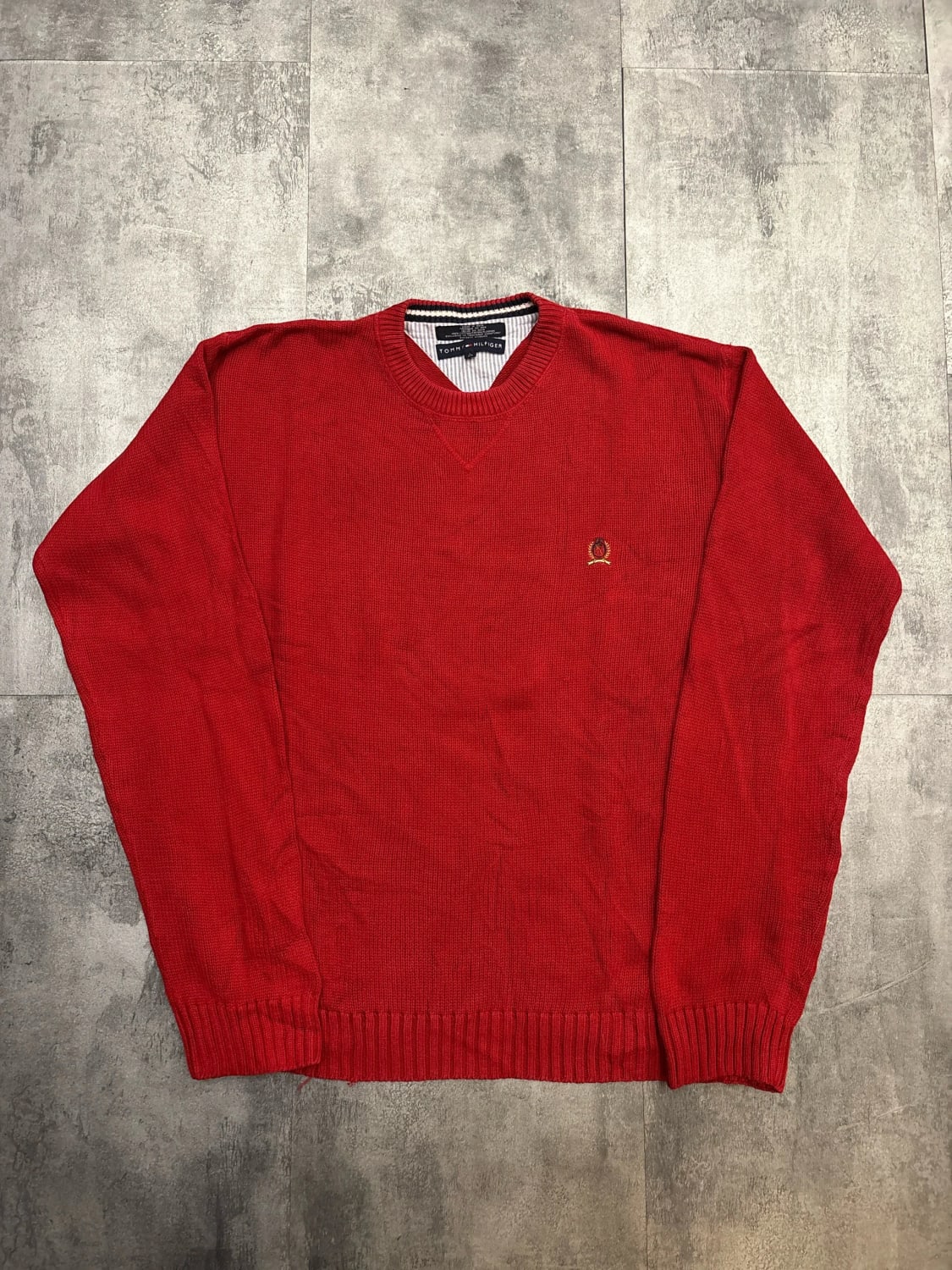 đź›’Pull Tommy Hilfiger Rouge Vif Taille L đź›’