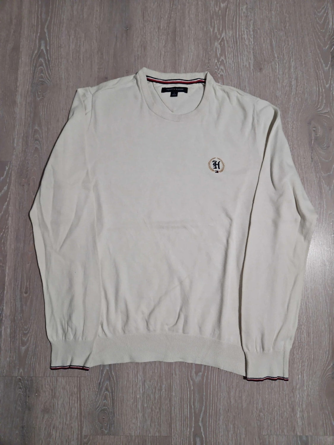 🛒Pull Tommy Hilfiger Taille M Crème Blanc Cassé🛒