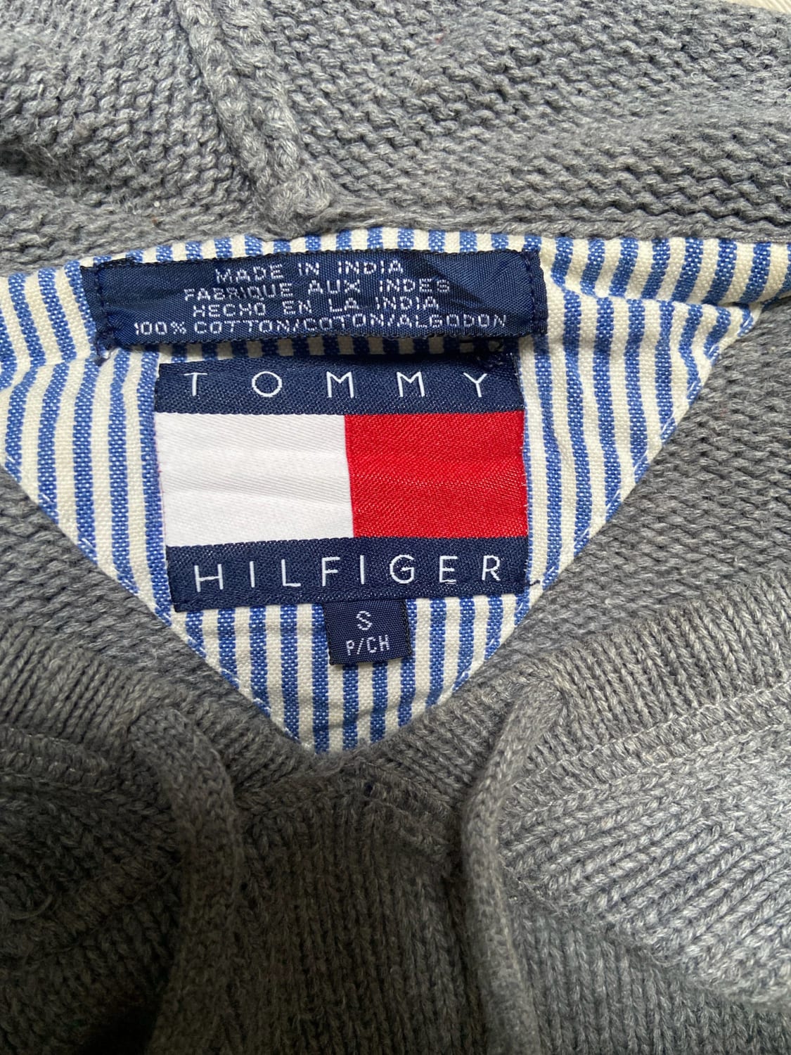 đź›’Sweat Ă capuche Tommy Hilfiger Gris Taille S đź›’