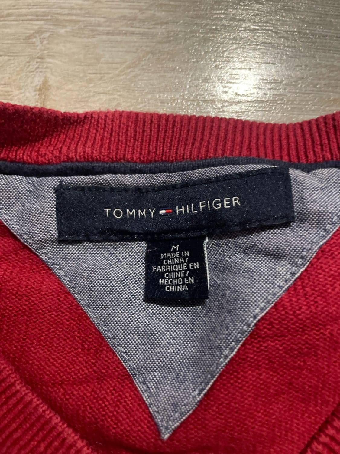 đź›’Pull Tommy Hilfiger Rouge Taille Mđź›’