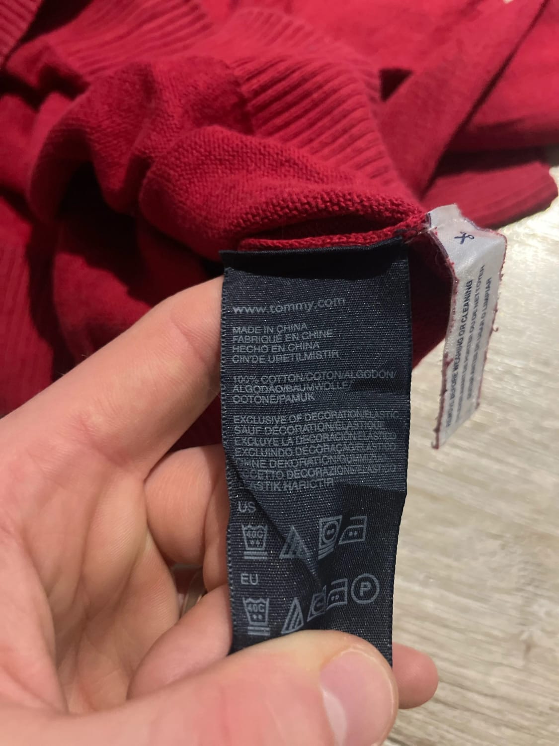 đź›’Pull Tommy Hilfiger Rouge Taille Mđź›’