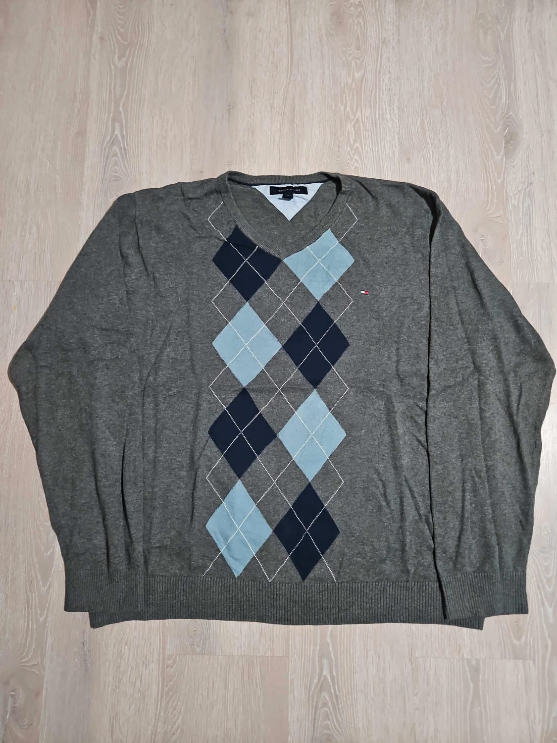 đź›’Pull Tommy Hilfiger XXL Gris et Bleuđź›’