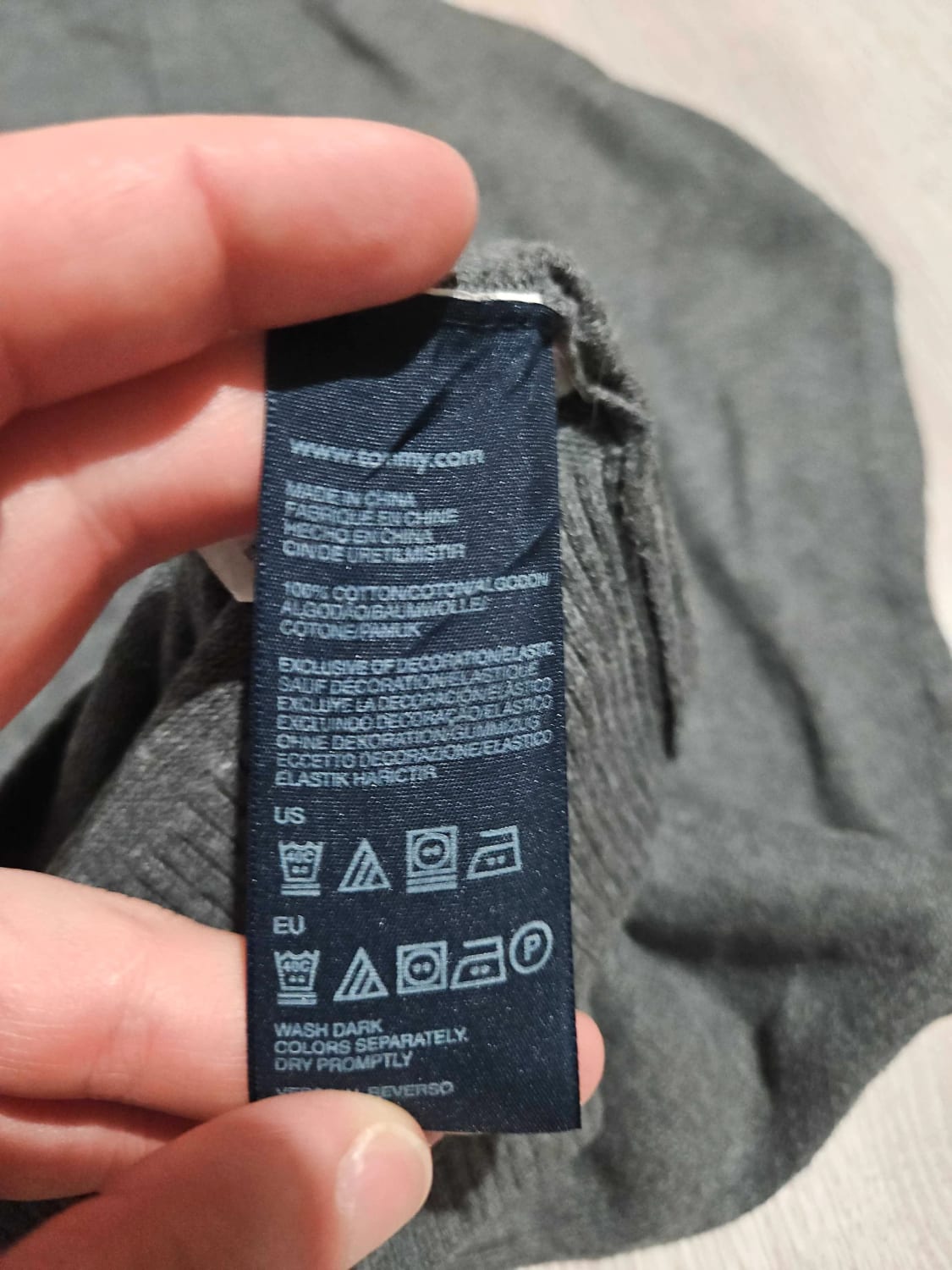 đź›’Pull Tommy Hilfiger XXL Gris et Bleuđź›’