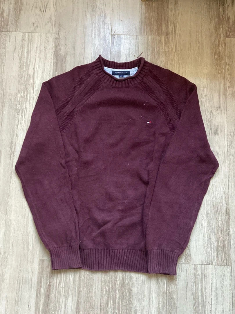 đź›’Pull Tommy Hilfiger Taille M Bordeauxđź›’