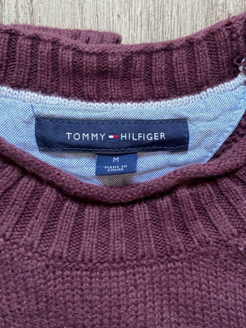 đź›’Pull Tommy Hilfiger Taille M Bordeauxđź›’