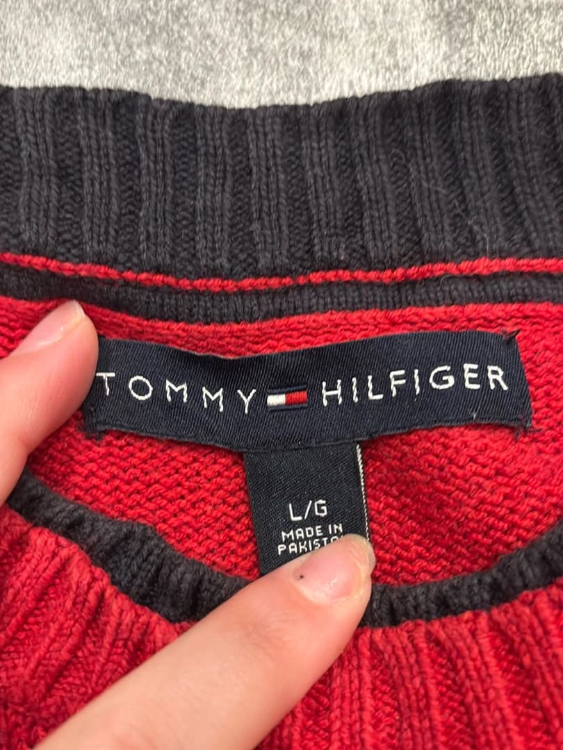 đź›’Pull Tommy Hilfiger Rouge Taille Lđź›’