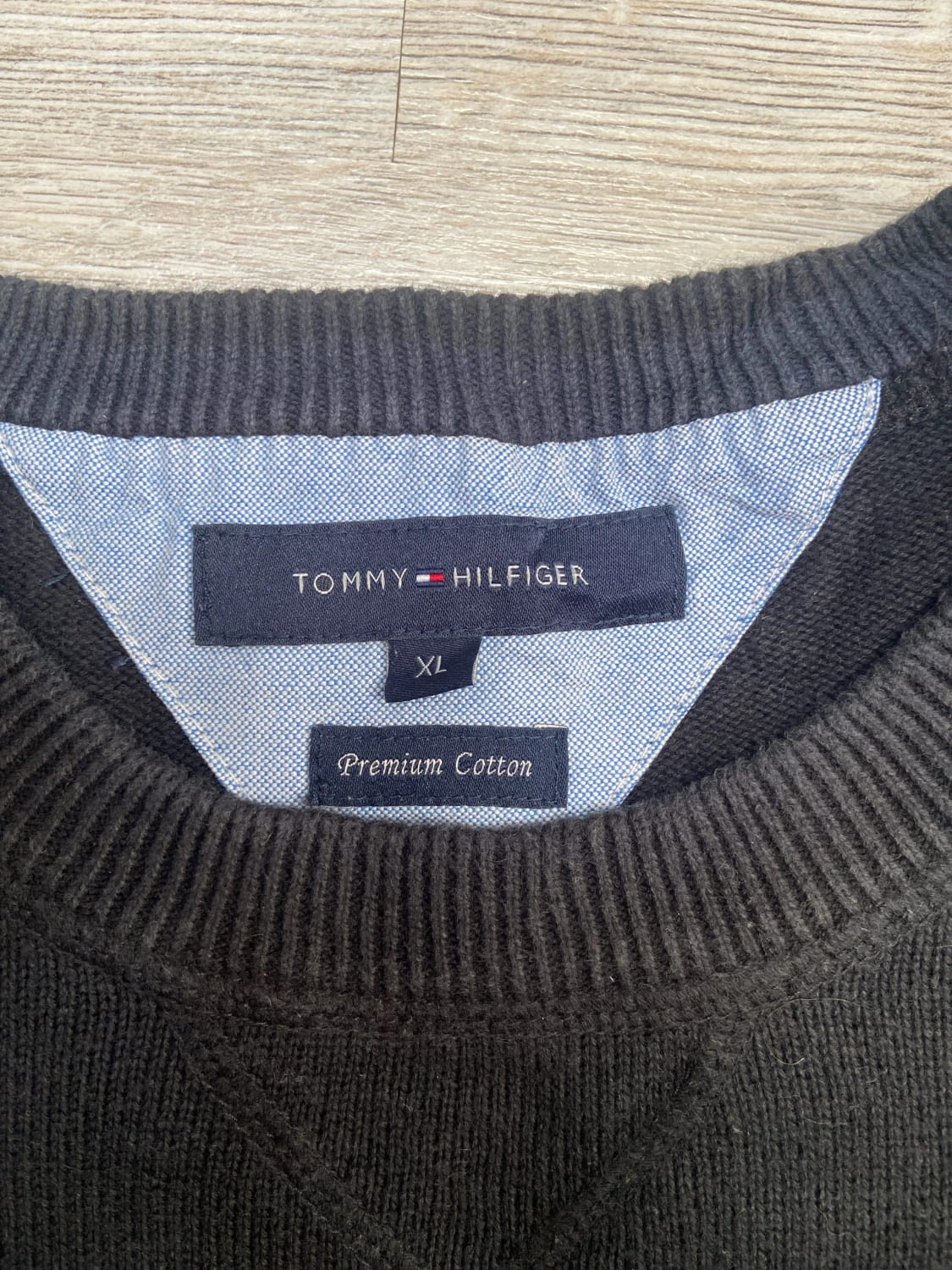 đź›’Pull Tommy Hilfiger XL Noir Basiqueđź›’