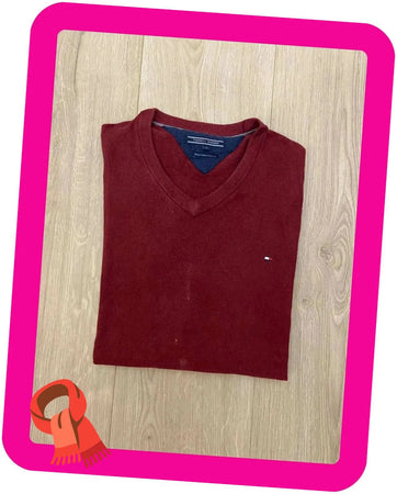 🛒Pull Tommy Hilfiger Rouge M 🛒