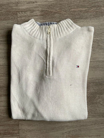 🛒Pull Tommy Hilfiger Taille L Blanc🛒