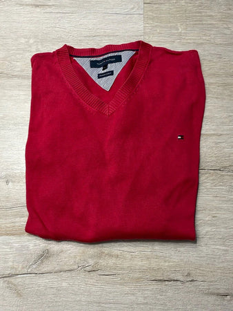 🛒Pull Tommy Hilfiger Rouge Taille L 🛒