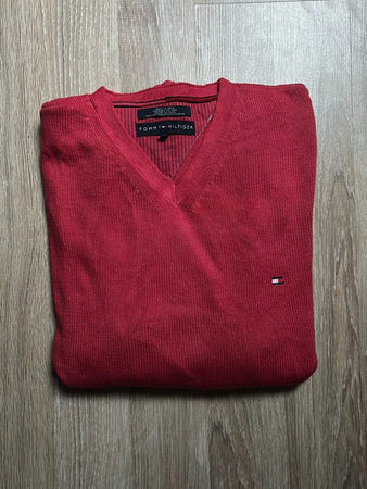 🛒Pull Tommy Hilfiger Rouge Taille L🛒