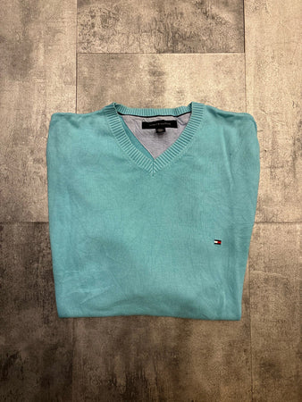 🛒Pull Tommy Hilfiger Turquoise Taille L🛒