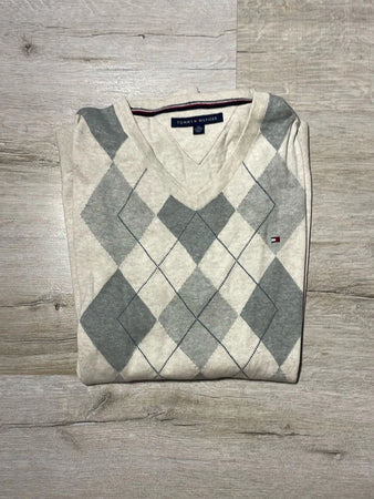 🛒Pull Tommy Hilfiger XXL Beige et Gris🛒