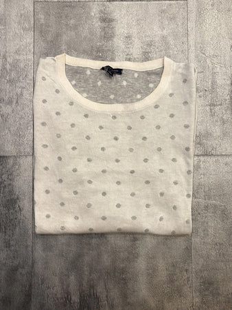 🛒Pull Tommy Hilfiger Blanc à Pois Gris Taille XL🛒