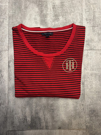 🛒Haut rayé rouge et noir Tommy Hilfiger - Taille M🛒