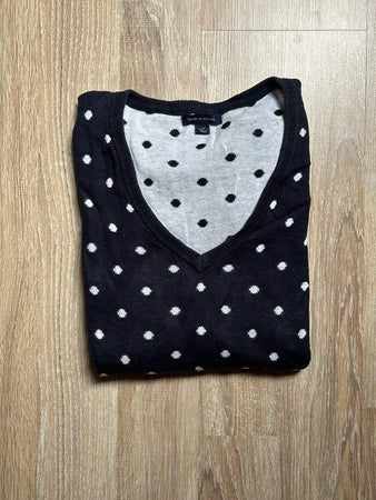 🛒Pull Tommy Hilfiger à pois Noir et Blanc Taille L🛒