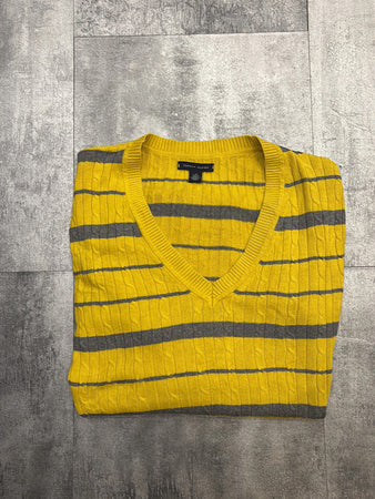 🛒Pull Tommy Hilfiger Jaune et Gris Taille L🛒
