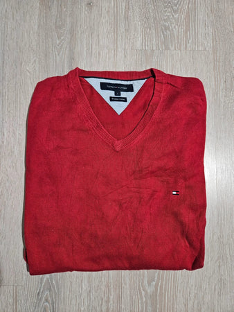 🛒Pull Tommy Hilfiger Rouge Taille L 🛒