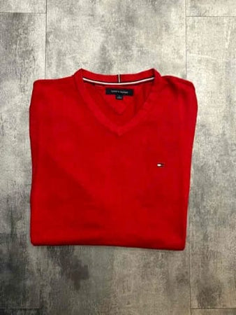 🛒Pull Tommy Hilfiger Rouge Taille M 🛒