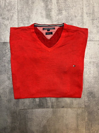 🛒Pull Tommy Hilfiger Rouge Taille M 🛒