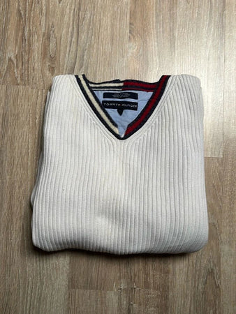 🛒Pull Tommy Hilfiger Taille L Blanc 🛒