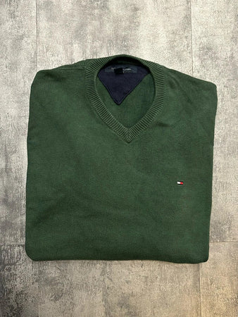 🛒Pull Tommy Hilfiger Vert Kaki Taille L🛒