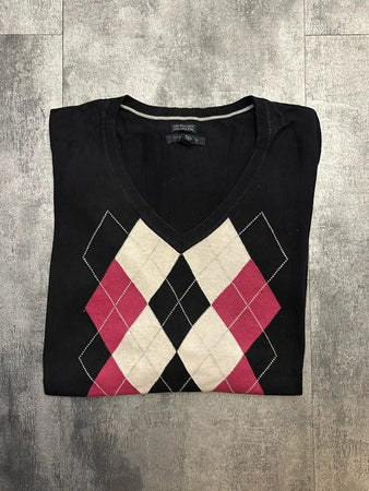 🛒Pull Tommy Hilfiger Noir Blanc Rose Taille L🛒
