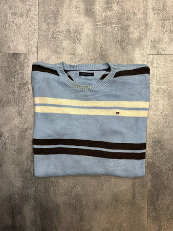 🛒Pull Tommy Hilfiger Bleu et Marron Taille S🛒