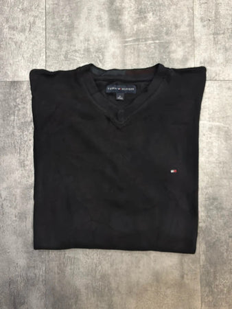 🛒Pull Tommy Hilfiger Taille M Noir Col V🛒