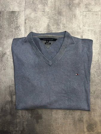 🛒Pull Tommy Hilfiger Bleu Délavé Taille XXL🛒