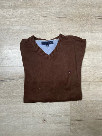🛒Pull Tommy Hilfiger XL Marron Col V🛒