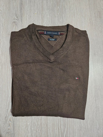 🛒Pull Tommy Hilfiger XS Marron Col V🛒