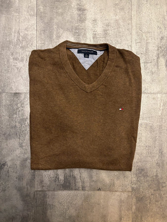 🛒Pull Tommy Hilfiger XL Marron Col V🛒