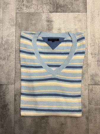 🛒Pull Tommy Hilfiger XL rayures bleues et blanches🛒